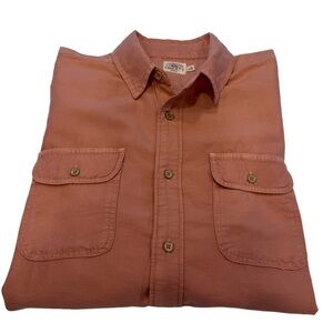 Faherty Men’s Shirt Button Down Shirt Sun washed Salmon/pink Pockets NWOT Sz M